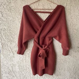 Burnt Orange Lulu's sweater dress